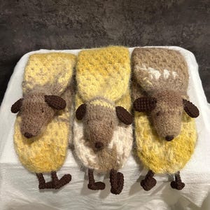 Crochet Dachshund Scarf, Sausage Dog Scarf, Handmade Scarf, Cute Winter Neck Scarf, Dog Lover Gift image 15