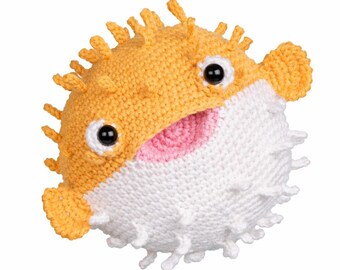 Puffer Fish Crochet Pattern PDF | Spiky Fish Amigurumi | Sea Animal Toy | Beginner–Intermediate Crochet Pattern