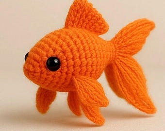 Patrón de crochet/amigurumi Pez Dorado PDF Descarga instantánea