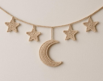 Crochet Pattern Stars and Moons Garland PDF Instant Download