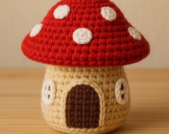 Crochet/Amigurumi Pattern Cottagecore Toadstool House PDF Instant Download