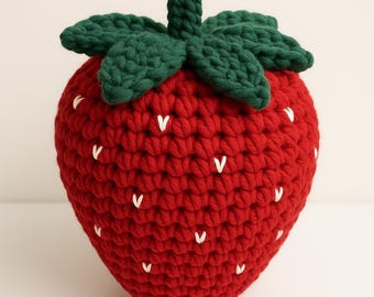 Crochet Pattern Strawberry Cushion PDF Instant Download