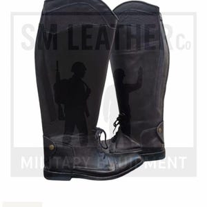 Leather Handmade Black Horse Riding Boots Equestrian Boots Polo Sport Boots Tall Riding Boots Vintage Boots For Men and Women Boots.