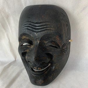 Wooden Noh Mask - Etsy