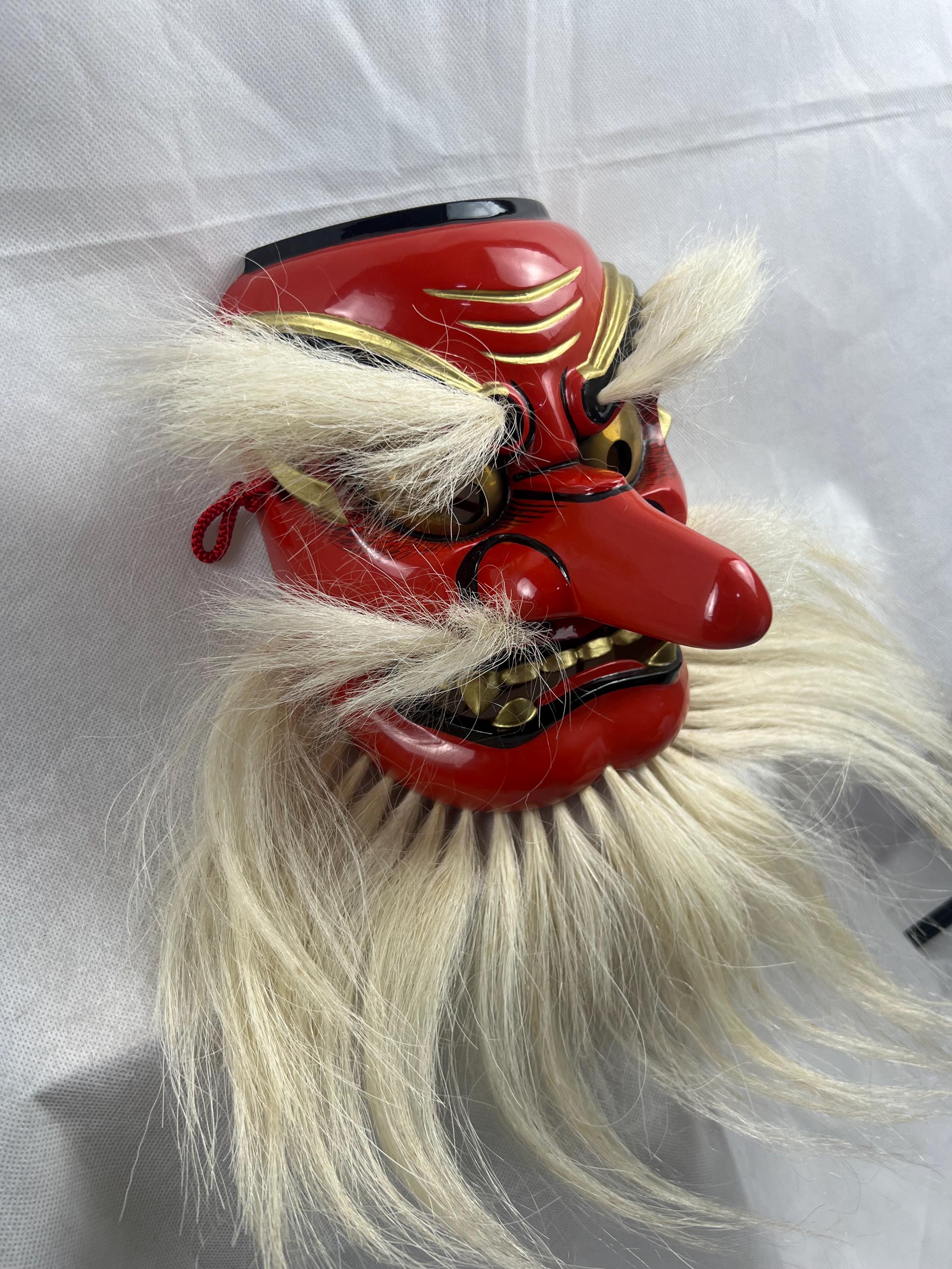 Japanese wood mask - Etsy 日本