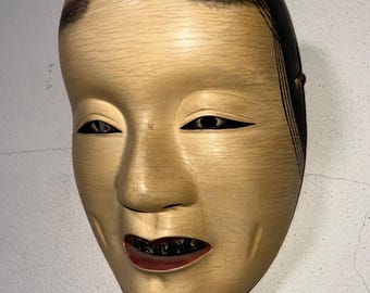 Mountain God Japanese Noh Mask | Yamanokami | Hand Carved Hand
