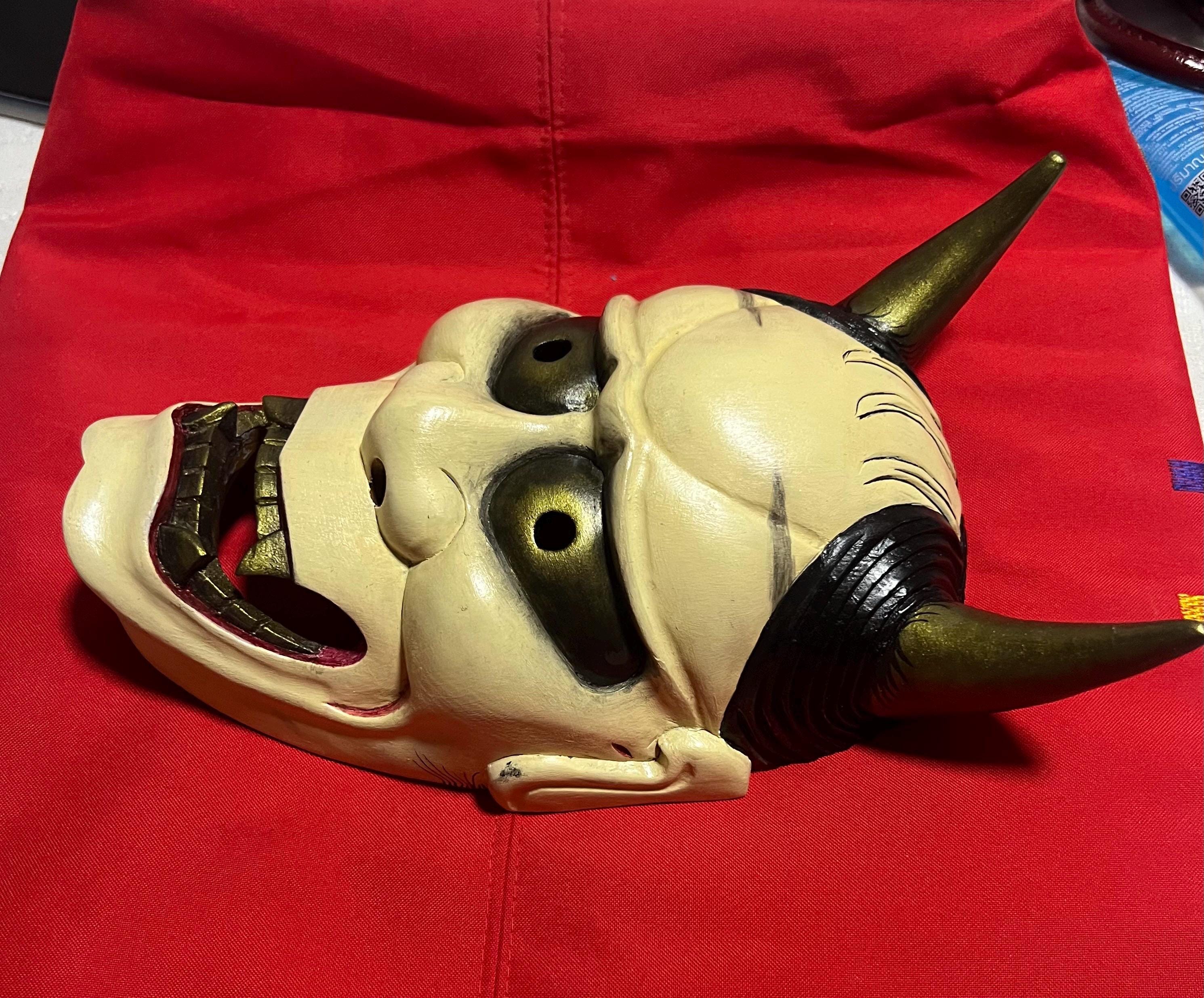 Authentic Hand-carved Wooden Hannya Mask 般若 | Japanese Noh Theater Oni ...