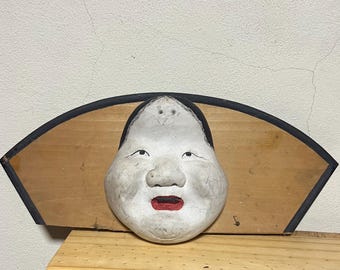 手作りおかめ面：日本の伝統民話の木工芸 - Etsy 日本
