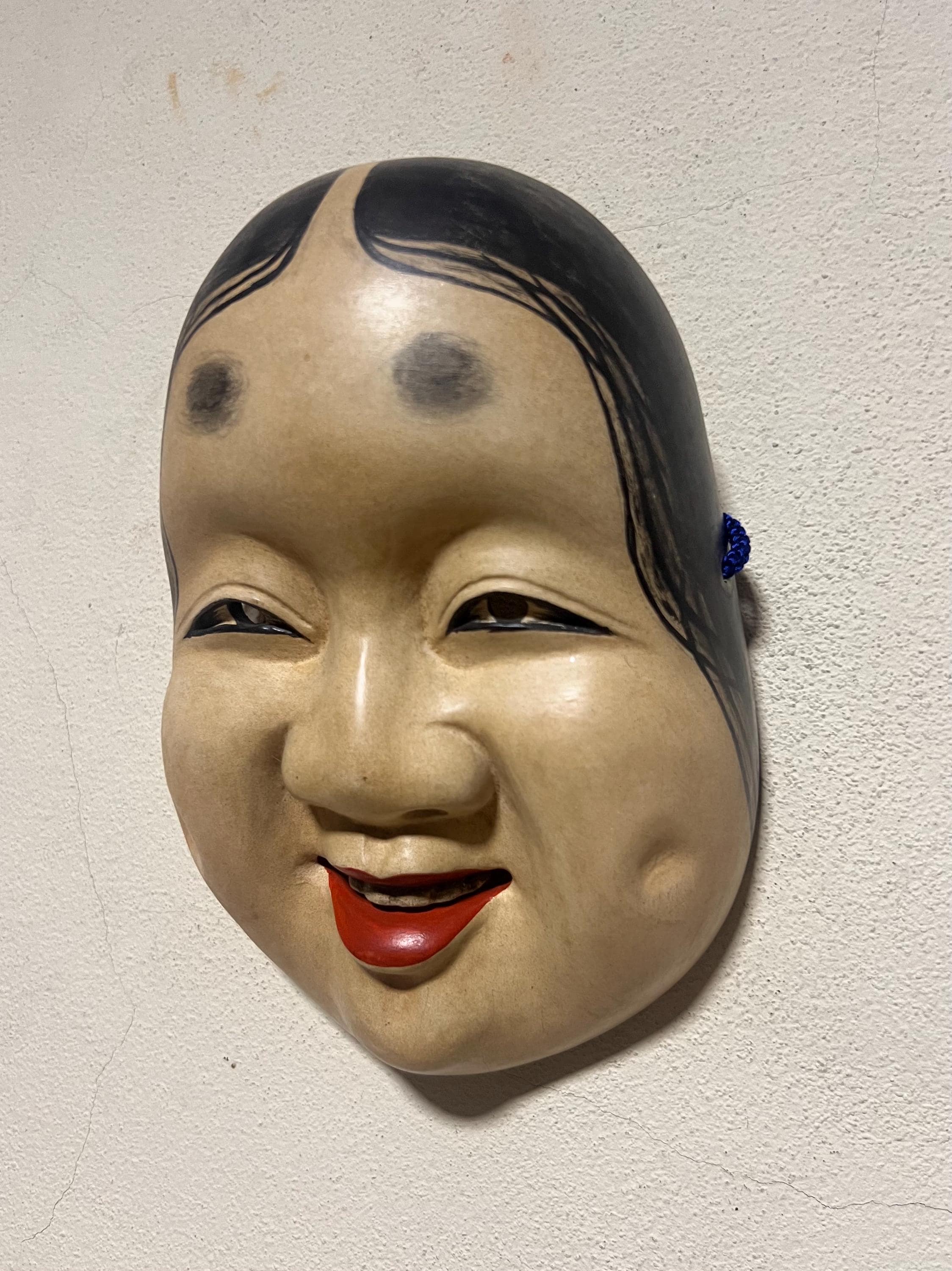 Hand-carved Japanese Okame (お亀) Mask | the Goddess of Laughter