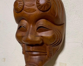 大鬼神 能面 | 大鬼神 | 手彫り・手描き木製 | スタイルB ヤギ毛