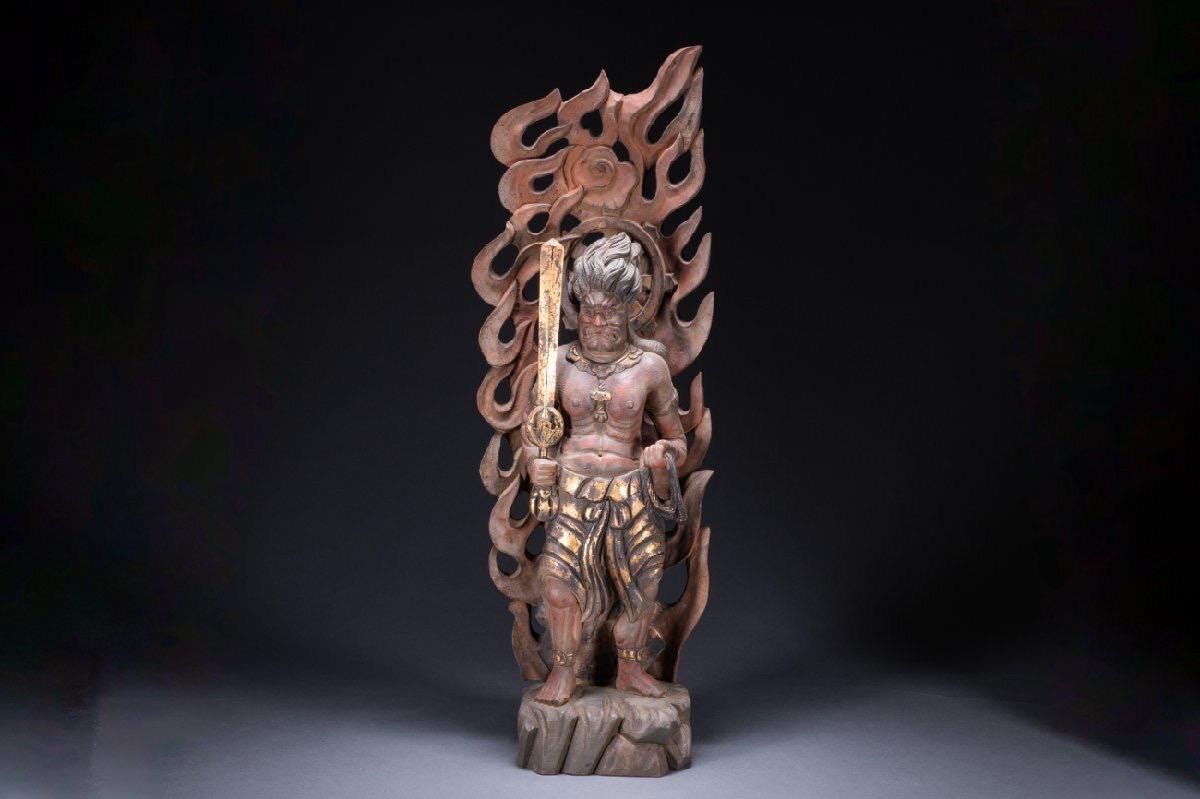 不動明王　彫刻　壁掛け 不動明王 - Etsy 日本