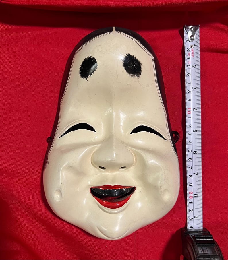 Obake Mask Vintage Japanese Okame Mask