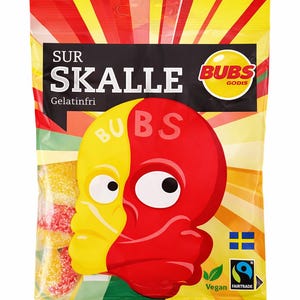 Bubs Sur Skulls – Sour Skull Candy | Fruity & Tangy Treat | Scandinavian Swedish Sweets image 1
