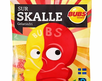 Bubs Sur Skulls – Sour Skull Candy | Fruity & Tangy Treat | Scandinavian Swedish Sweets