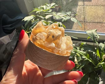 Citrine Amethyst Quartz Crystal Lamp | Healing Gemstone Light