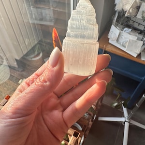 Selenite Tower | Natural Crystal for Energy Cleansing & Meditation | Healing Selenite Wand | Spiritual Home Decor