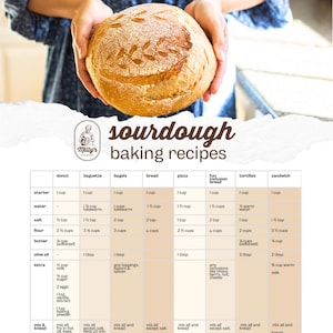 Colección de recetas de masa madre para principiantes: pan, donuts, pizza, sándwiches, bagels y más