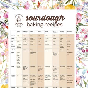 Colección de recetas de masa madre: pan, donuts, pizza, sándwich, bagels y más