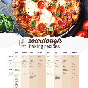 Sauerteig Karten Rezeptsammlung: Brot, Donut, Pizza, Sandwich, Bagel und mehr