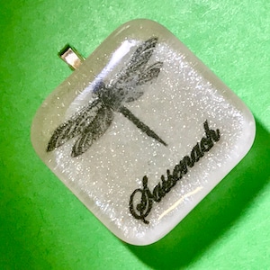 Sassenach Pendant - Dragonfly Pendant - white Pendant - Resin Pendant - Outlander Inspired - Celtic Dragonfly~Dragonfly Jewelry - Silver