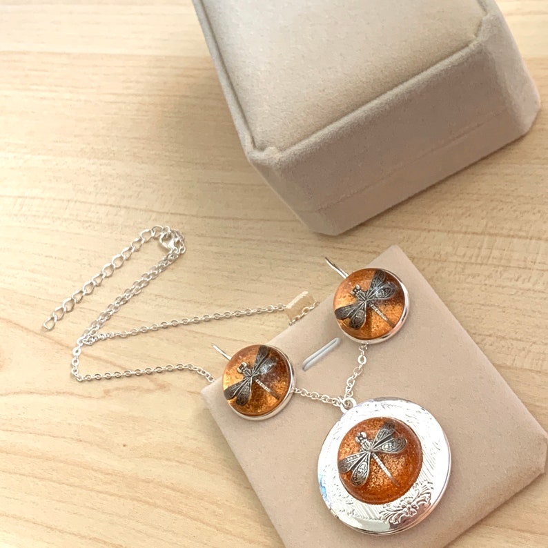 Dragonfly in AmberSilver Dragonfly EarringsAmber Earrings-Silver EarringsDragonfly Earringssilver amber Earrings LOCKET & VELVET BOX