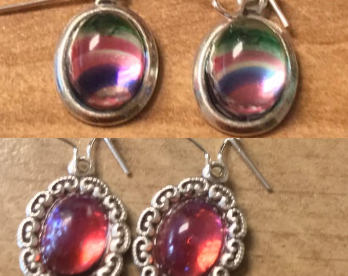 SALE! Rainbow Earrings-Rainbow jewelry-Silver Earrings-Dangle earrings-rainbows-Pink Earrings