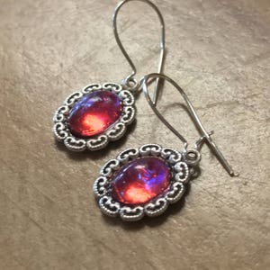 SALE! Rainbow Earrings-Rainbow jewelry-Silver Earrings-Dangle earrings-rainbows-Pink Earrings