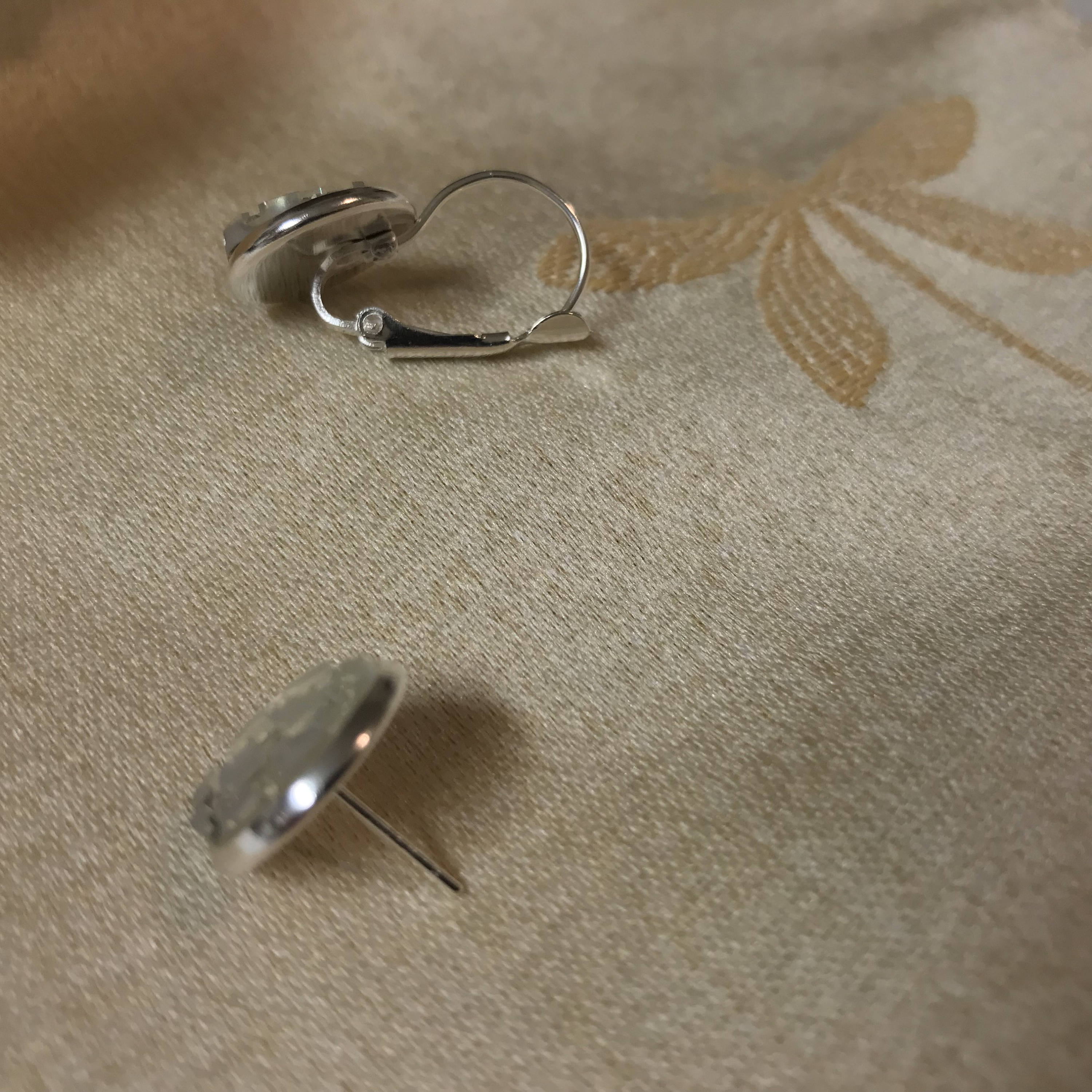Silver Jewelry Set Silver Earringssilver Necklaceiridescent Earringssparkle Earringsmermaid ...