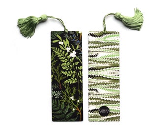 Vintage Botanical Fern Bookmark with Tassel