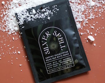 Silver Spell Earthy Eucalyptus Dead Sea Salt Bath Soak / Stress Relief / All-Natural