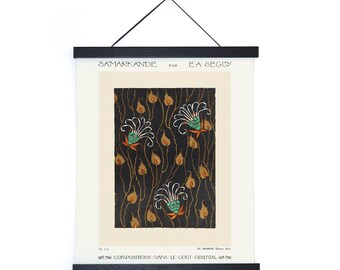 Vintage Botanical Samarkande by Seguy Plate 9 Print w/ optional frame / High Quality Giclee Print