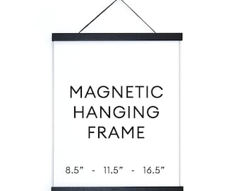 Magnetic Wood Hanging Poster Frame