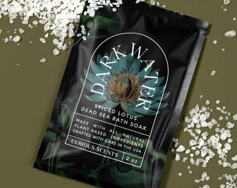 Dark Water Spiced Lotus Botanical Dead Sea Salt Bath Soak