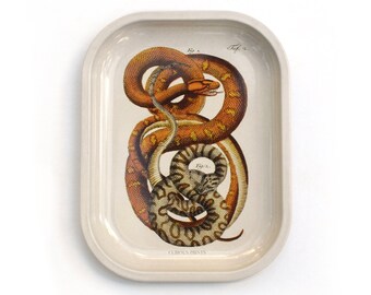 Small Metal Snake Tray / Ritual Tray Smudging Trinkets / Rolling Tray / Catch All Tray