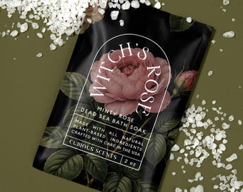 Witch's Rose Minty Rose Botanical Dead Sea Salt Bath Soak