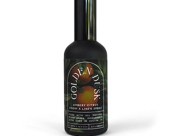 Golden Dusk Amber and Citrus Botanical Room and Linen Spray / Essential Oil Spray