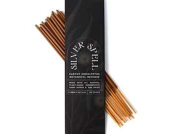 Silver Spell Earthy Eucalyptus Botanical Incense Sticks / All-Natural Home Scent