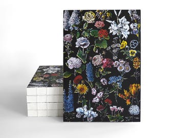 Vintage Botanical Flower Garden Exposed Binding Notebook Journal