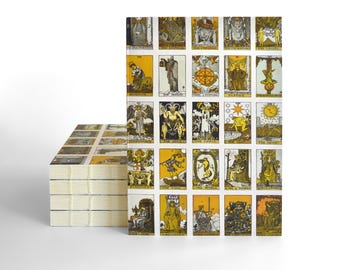 Vintage Tarot Card Exposed Binding Notebook Journal