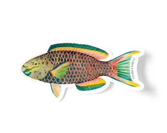 Vintage Tropical Fish Beachy Waterproof Sticker