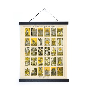 Impresión de carta de tarot vintage con marco de póster magnético opcional / Impresión Giclee de alta calidad