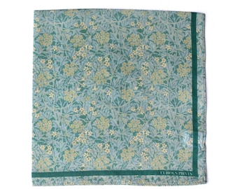 100% Silk Scarf William Morris Jasmine Flower Pattern