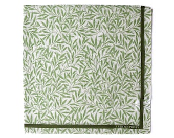 100% Silk Scarf William Morris Leaves Pattern Bandana