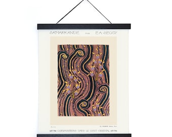 Vintage Botanical Samarkande by Seguy Plate 8 Print w/ optional frame / High Quality Giclee Print