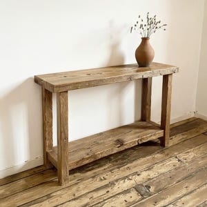 Driftwood console table natural wood entry way table solid wood narrow table console monitor stand furniture decoration