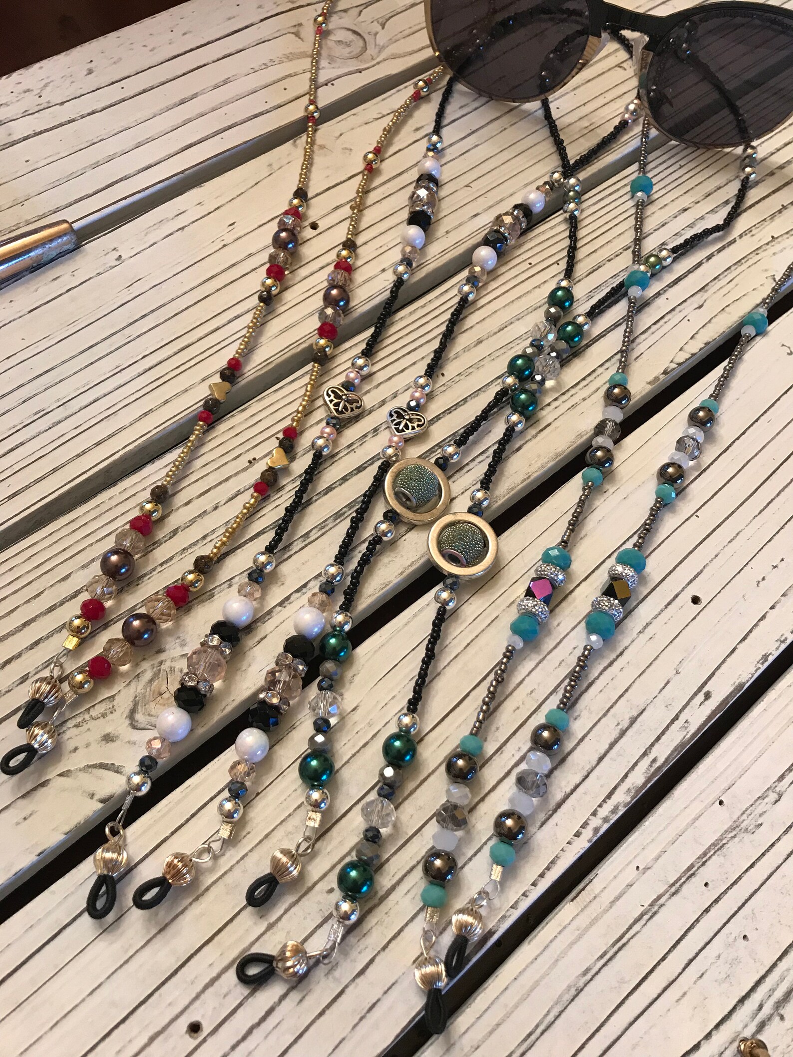 Eyeglass Chain Eyeglass Lanyard Beaded Lanyard Sunglasses Etsy