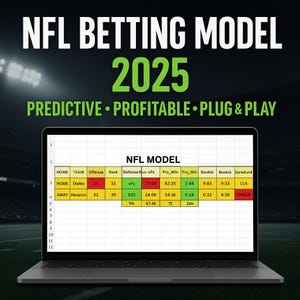 NFL Betting Model Excel 2025 | Predictions for all NFL Games