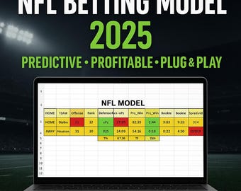 NFL Betting Model Excel 2025 | Predictions for all NFL Games