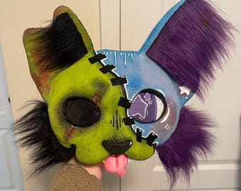 Zombie Cat Therian Premade Mask