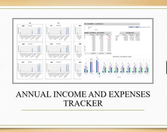 Annual Financial Summary Dashboard | Excel Template for Income, Expenses & Profit